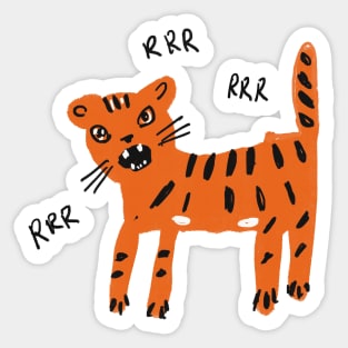 Funny angry bengal Sticker